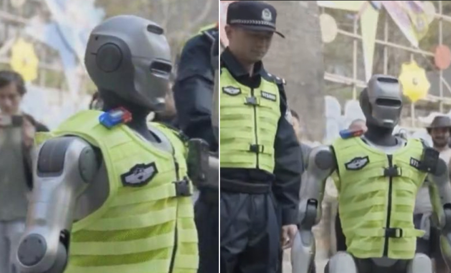 जब चीनका सडकमा ओर्लिए रोबोट पुलिस !
