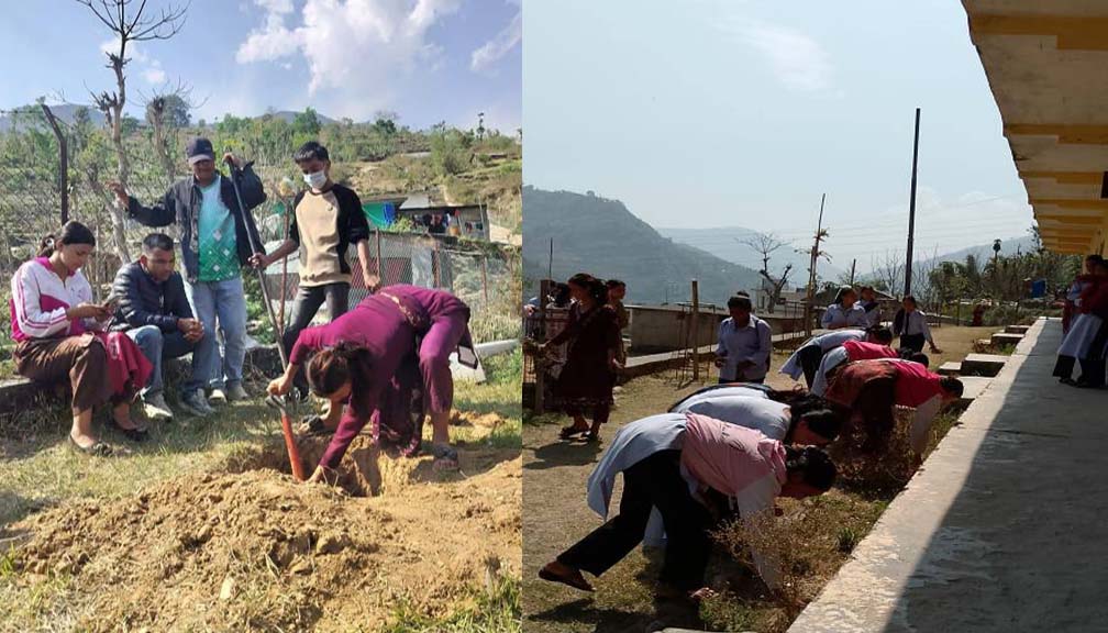 अनेरास्ववियु बडीमालिका क्याम्पस कमिटीद्धारा क्याम्पस परिसर सरसफाई