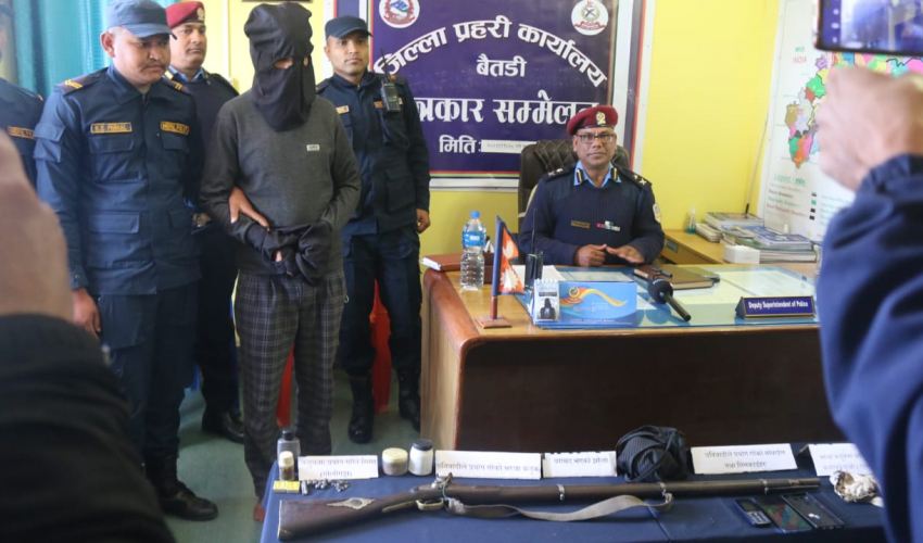 बैतडीमा भाइको गोली हानेर हत्या गर्ने अभियुक्त सार्वजनिक