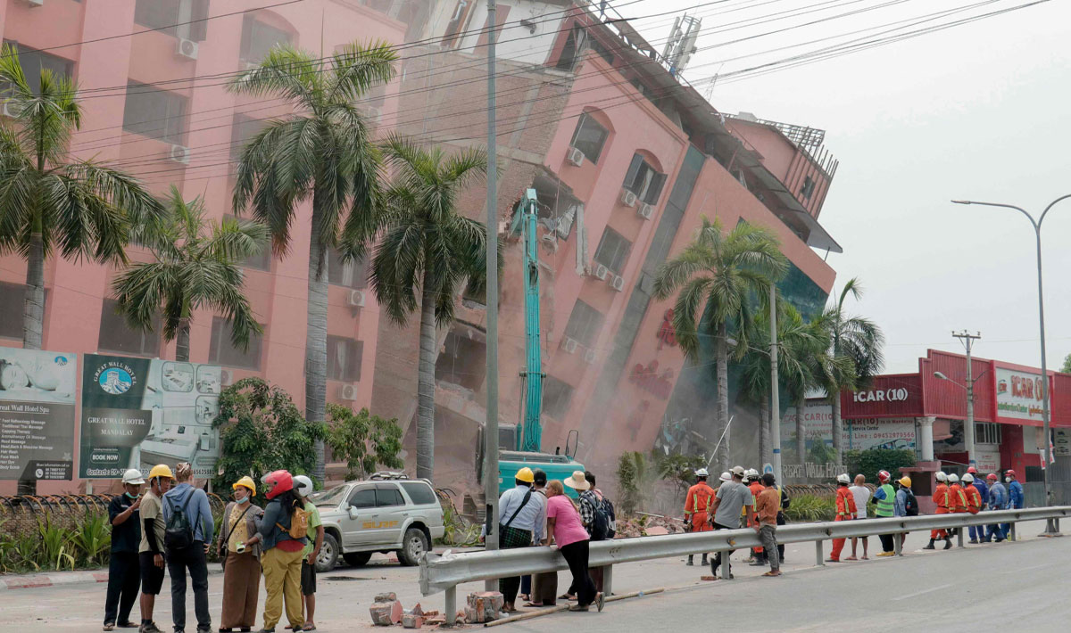 म्यान्मार भूकम्पः मृतकको सङ्ख्या ३३०० नाघ्यो