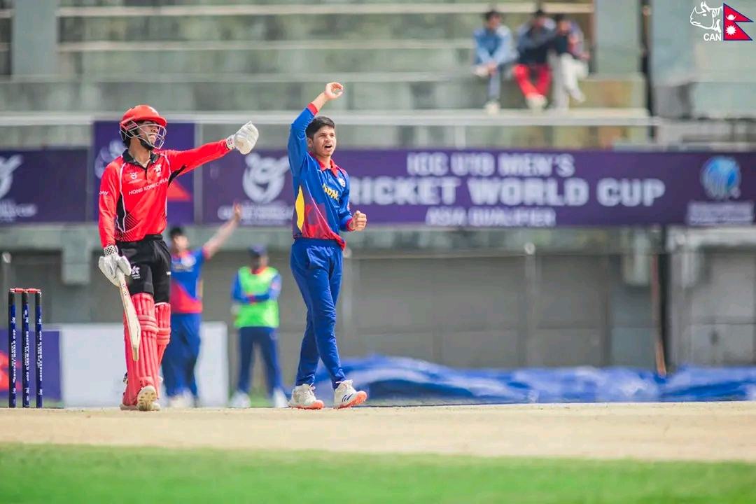 नेपालका स्पीनरको कसिलो बलिङमा हङकङ ११५ रनमा अलआउट