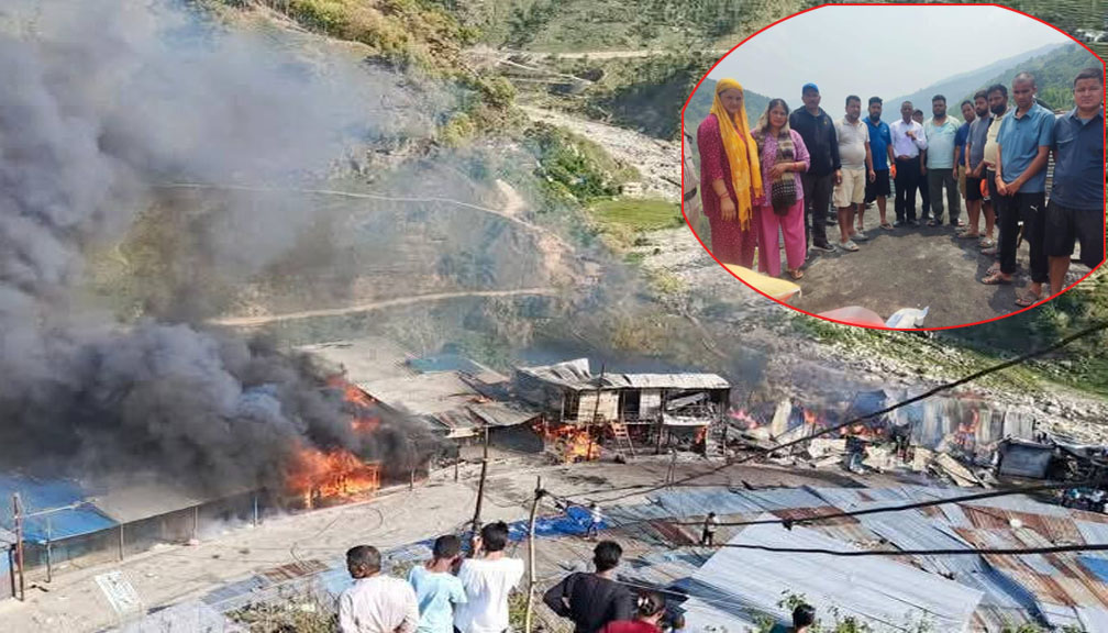 नेपाल कम्युनिस्ट पार्टी बाजुराद्धारा बाम्का बजारका अग्नीपीडितलाई आर्थिक सहयोग