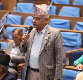 निलो रिबन लगाएर संसद् छिरेका रास्वपा सांसदलाई निष्कासन गर्न कांग्रेसको माग