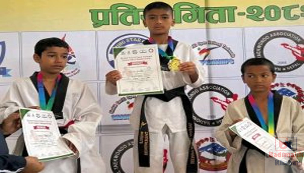 सौरव मल्ललाई स्वर्ण, चन्द्रागिरि तेक्वान्दो डोजाङ टिम तृतीय