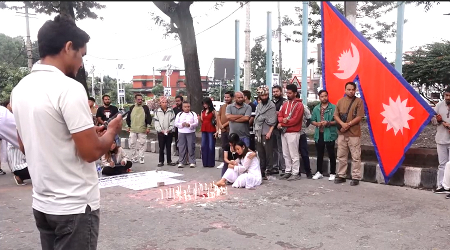 जेनजी प्रदर्शनमा ज्यान गुमाएकाको सम्झनामा दीप प्रज्वलन