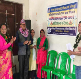 त्रिवेणीमा बडीमालिका मष्टोदेवल ज्ञानविज्ञान धार्मिक महामहोत्सवकाे सचिवालय उद्घाटन