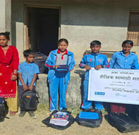 पीसविन नेपालद्वारा विपन्न बालबालिकालाई शैक्षिक सामग्री वितरण