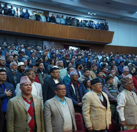 राष्ट्रिय सभा गृहमा कांग्रेस विशेष महाधिवेशन पक्षधरको भेला