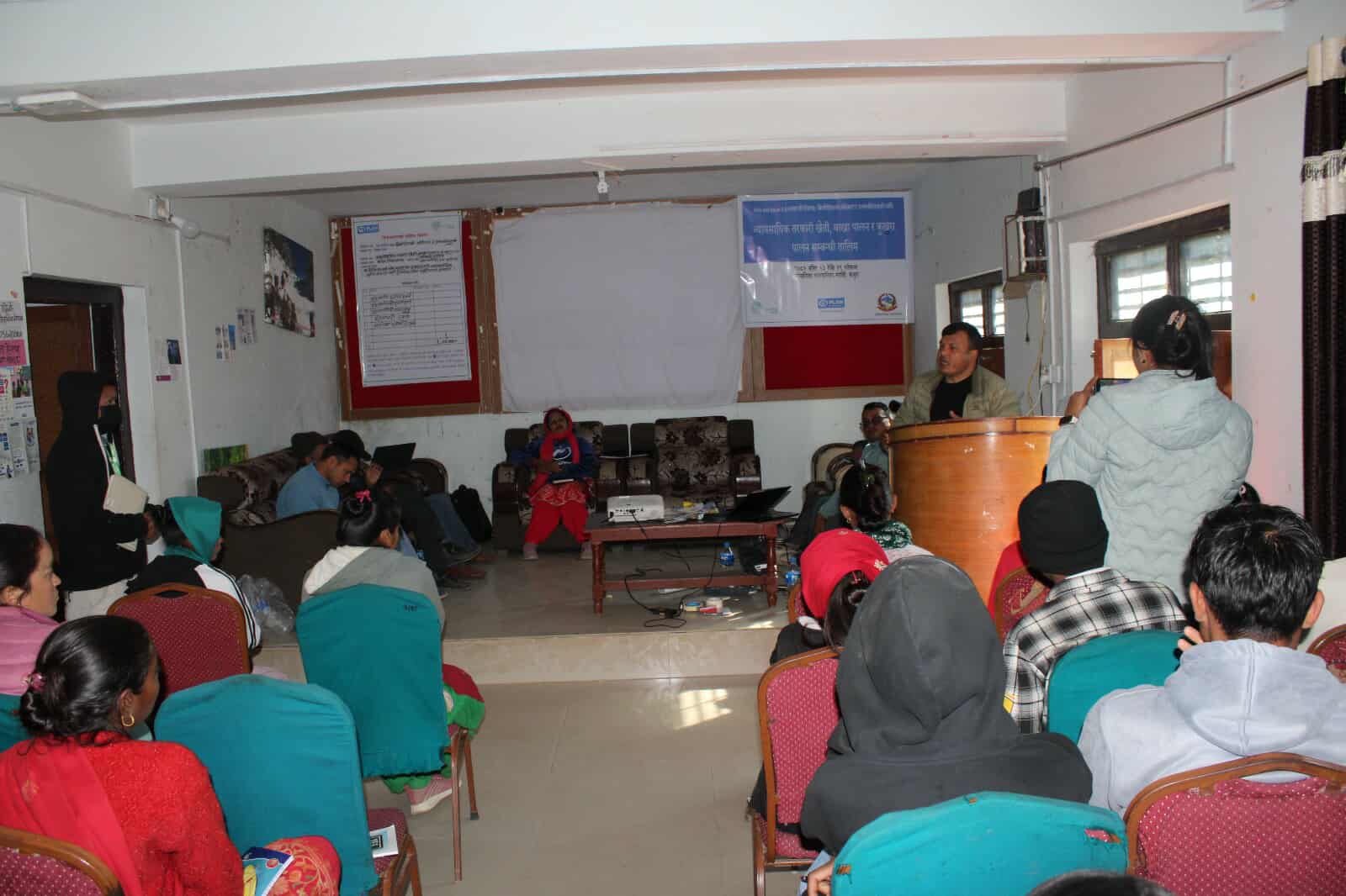 व्यवसायिक तरकारी खेती, बाख्रा तथा कुखुरा पालनसम्बन्धी ७ दिने आवासीय तालिम सम्पन्न