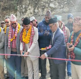 अनाईखोला पक्की पुलको मन्त्री पालद्धारा उद्धघाटन