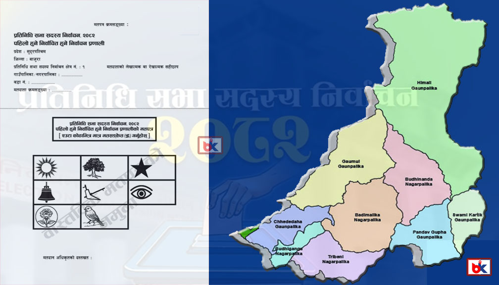 वास्तविक नमूना मतपत्र सार्वजनिक, यस्तो छ बाजुराको मतपत्र