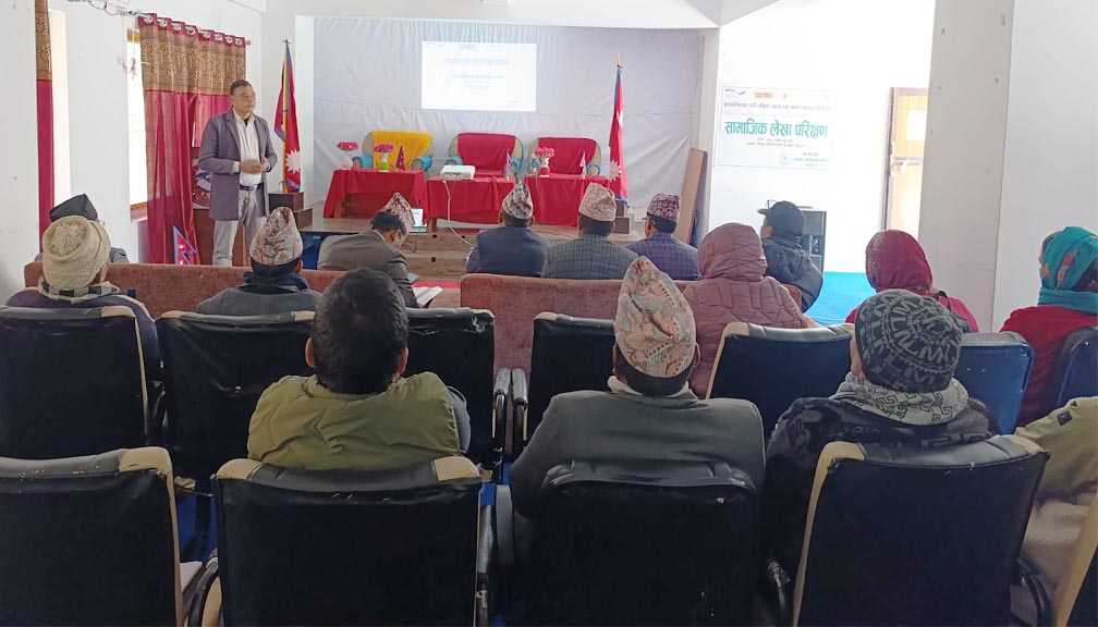 एचआरसी बाजुराद्धारा गाैमुलमा संचालित परियोजनाको सामाजिक लेखा परीक्षण कार्यक्रम सम्पन्न