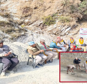 रजाताेली सडक पुलकाे शिलान्यास, दुर्गम क्षेत्रको विकासमा कोशेढुंगा सावित हुने मन्त्री पालको भनाइ