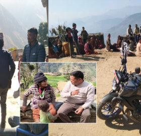 बाजुरामा प्रलोपाका उम्मेदवार डिसी एक्लै भोट माग्दै गाउँ–गाउँमा