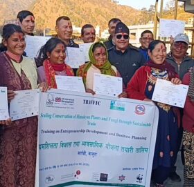 हिमाली जडिबुटीमा आधारित ४ दिने उद्यम विकास तालिम सम्पन्न