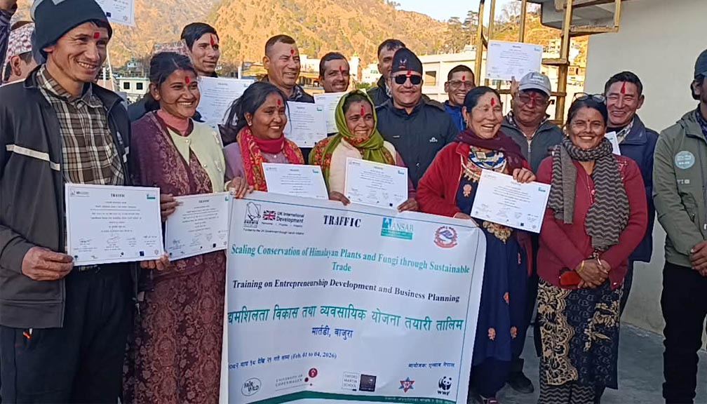 हिमाली जडिबुटीमा आधारित ४ दिने उद्यम विकास तालिम सम्पन्न