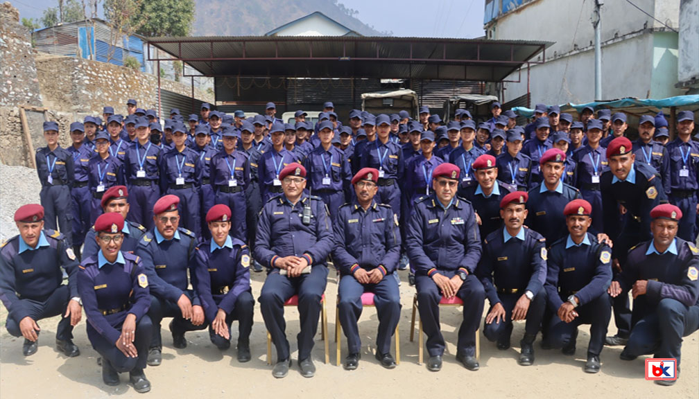 ४० दिन निर्वाचन सुरक्षामा सेवा गरेका निर्वाचन प्रहरीको बिदाई
