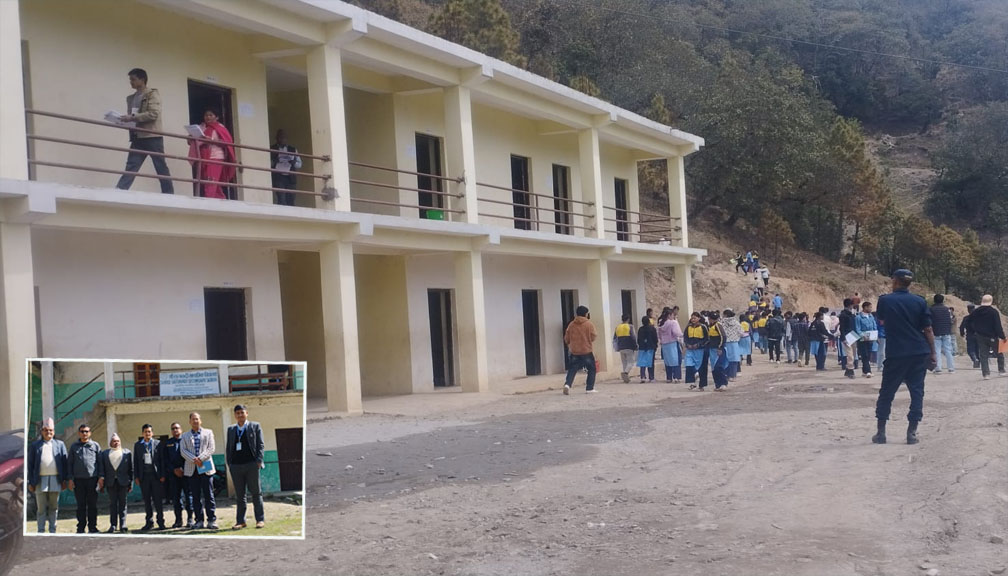 बाजुरामा एसईईका उत्तरपुस्तिका परीक्षा केन्द्रमै धमाधम परीक्षण