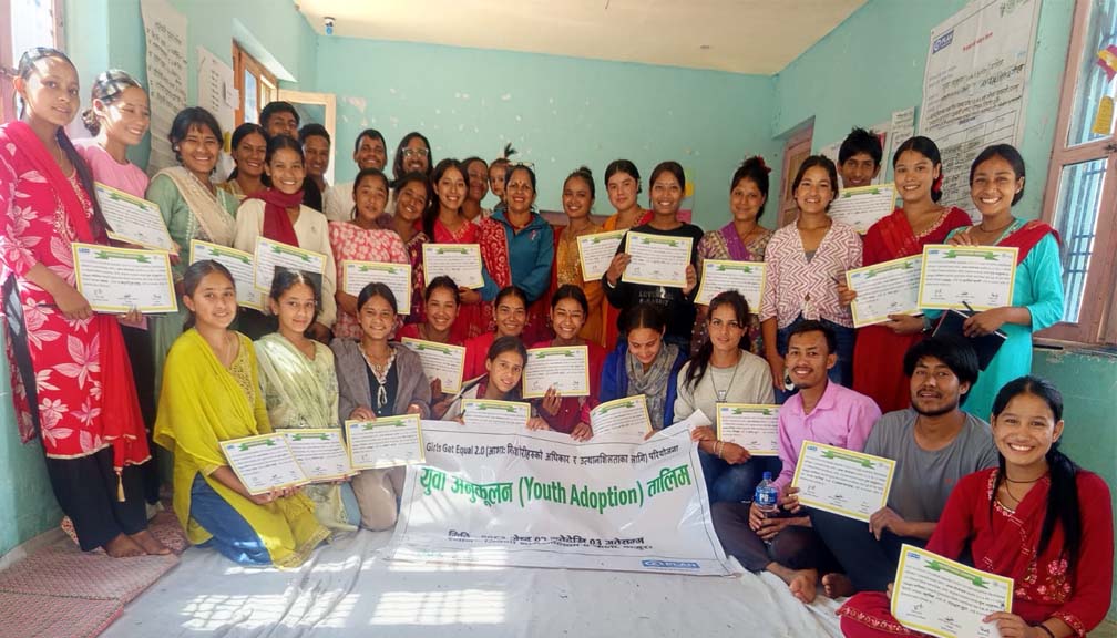 त्रिबेणीमा युवा अनुकूलन सम्बन्धी ३ दिने तालिम सम्पन्न