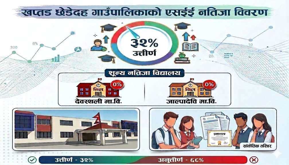 एसईईमा खप्तड छेडेदहका करिब ३३ प्रतिशत विद्यार्थी ग्रेडेड, देवस्थली र जाल्पादेवि निल