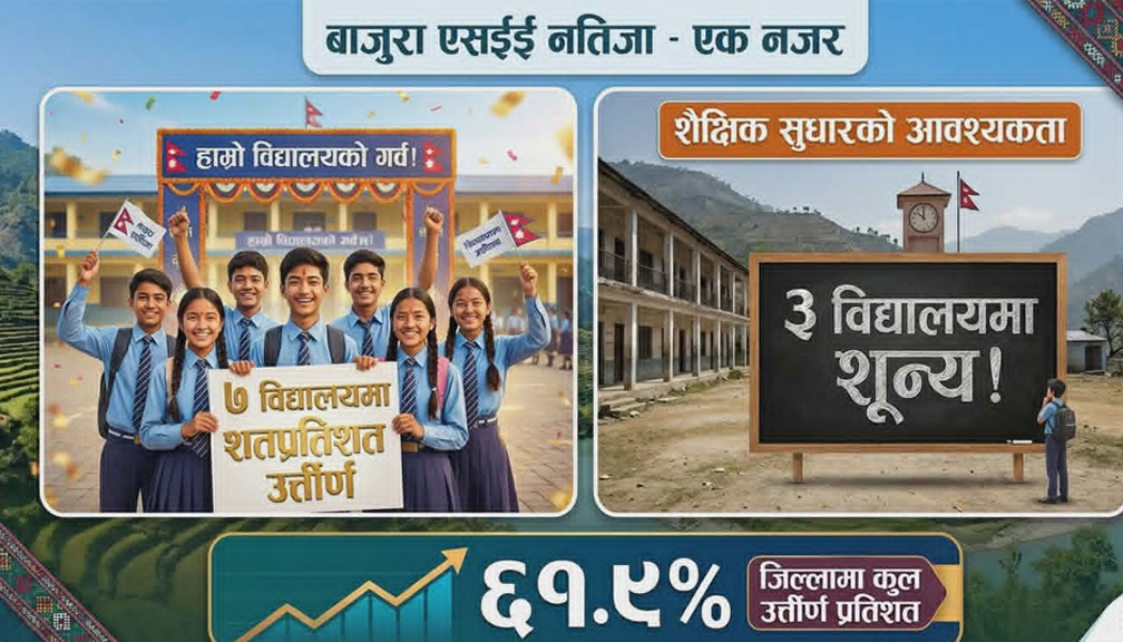 एसईई नतिजाः बाजुराका ७ विद्यालयमा शतप्रतिशत उत्तीर्ण, ३ मा शून्य
