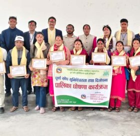 त्रिबेणी नगरपालिका पूर्ण खोप सुनिश्चितता घोषणा