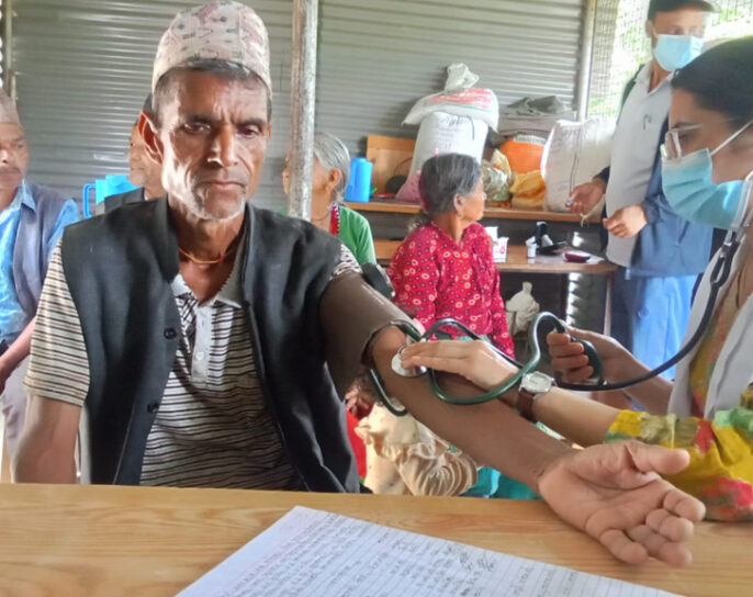 बुढीगंगा–६ मा  स्वास्थ्य शिविर सम्पन्न, ३५९ जनालाइ दियाे  सेवा