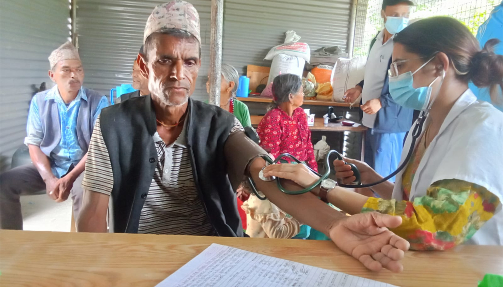 बुढीगंगा–६ मा स्वास्थ्य शिविर सम्पन्न, ३५९ जनालाइ दियाे सेवा