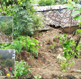बडीमालिका–६ कोर्धका ६ घर पहिरोबाट प्रभावित, १० घरधुरी उच्च जोखिममा