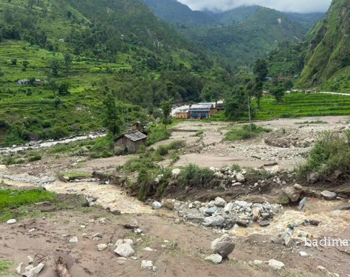 बडीमालिकाका १५ वटा बस्ती बाढीपहिराेको उच्च जोखिममा